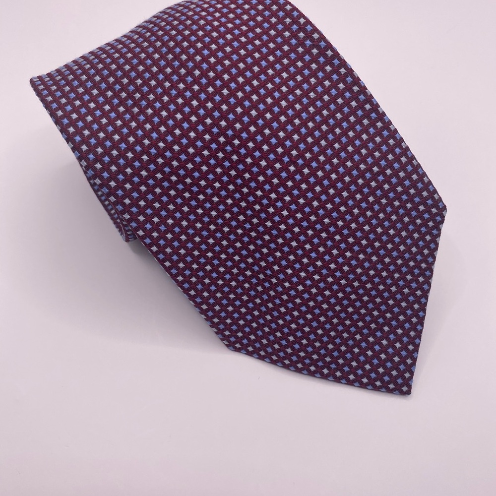 Brooks Brothers Burgundy and Blue Silk Tie